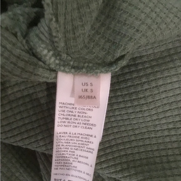 We The Free - Green, Slouchy, Off the Shoulder, Long Sleeve Thermal - Size Small - Picture 4 of 6